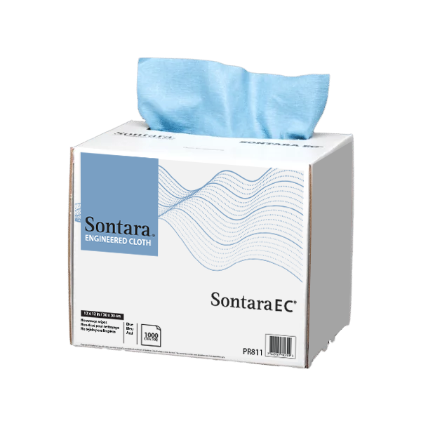 Sontara® EC Blue flat wipes