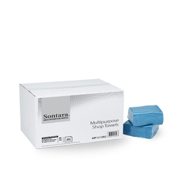 Sontara® Multipurpose Shop Towel Blue Quarter fold